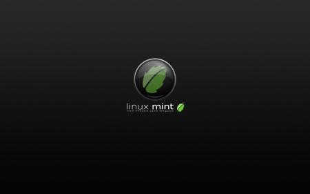 Linux mint на черном фоне логотип, скачать обои Hi-tech