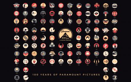 логотип 100 years of Paramount pictures, юбилей кинокомпании