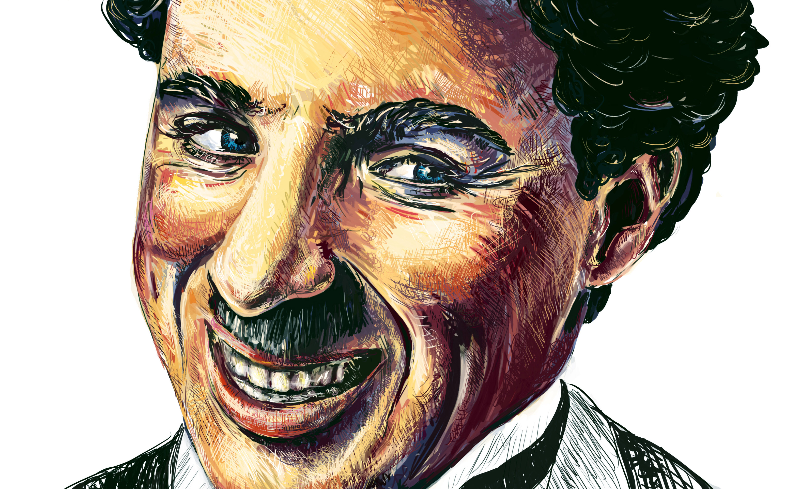 HDoboi.Kiev.ua - картинки знаменитостей карандашом, Чарли Чаплин, мужчина обои, Charlie Chaplin