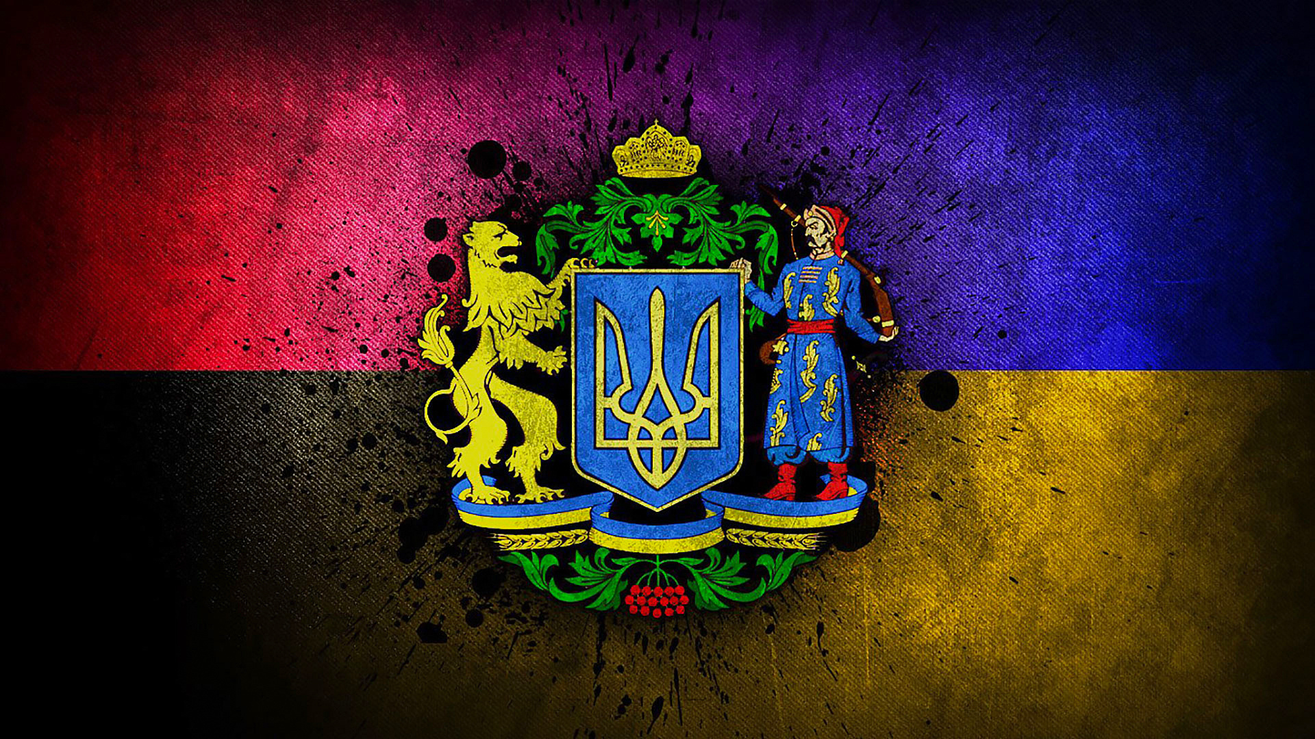 HDoboi.Kiev.ua - герб, Украина, Ukraine, флаг, арт, красиво