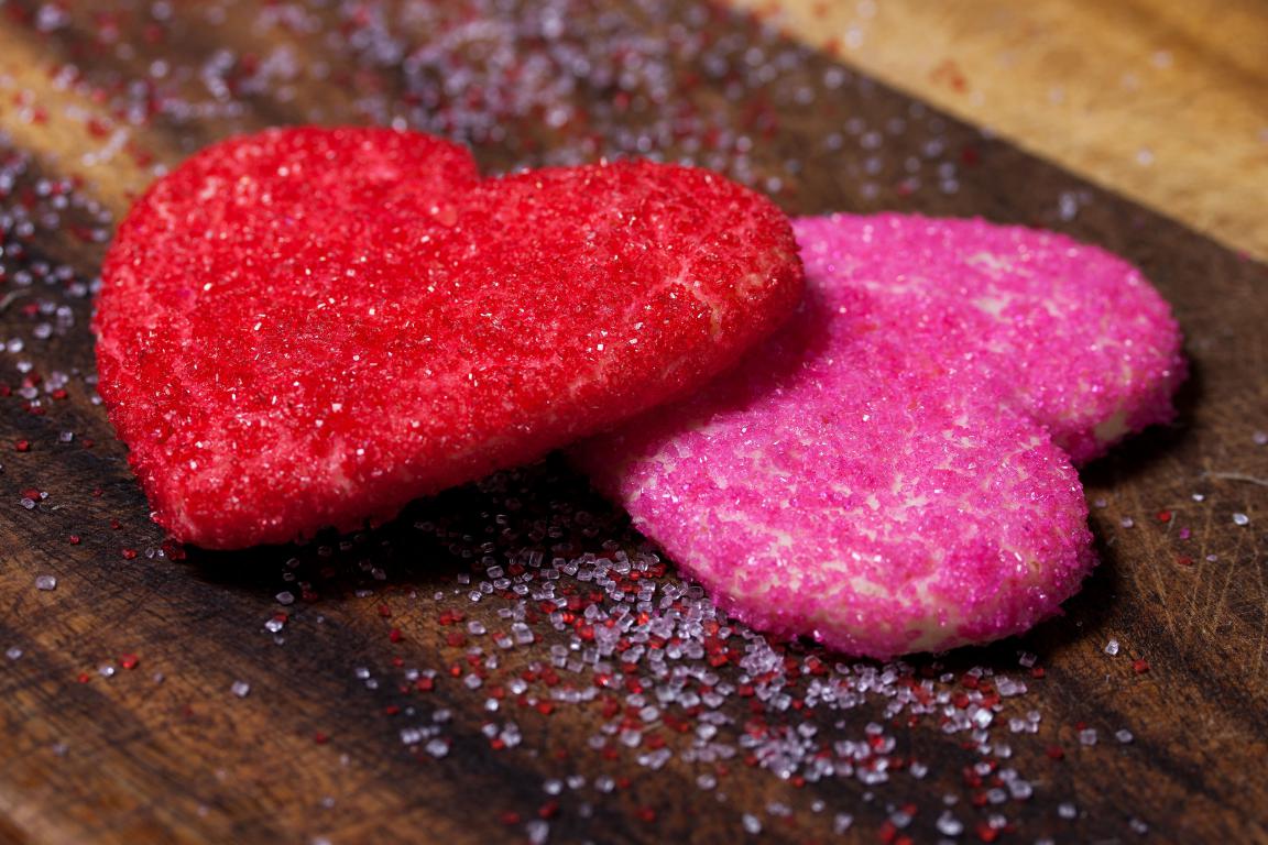 Сахарные печенья в форме сердца на день святого валентина картинки поздравления, 3840 на 2560 пикселей