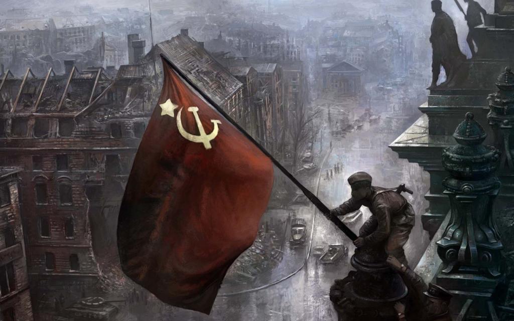 Флаг СССР в День Победы, 1920 на 1200 пикселей