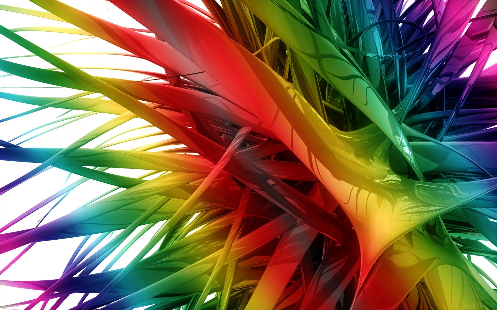 Цифровая абстракция в виде радуги, обои на самсунг абстракция, 3д графика, 2880 на 1800 пикселей