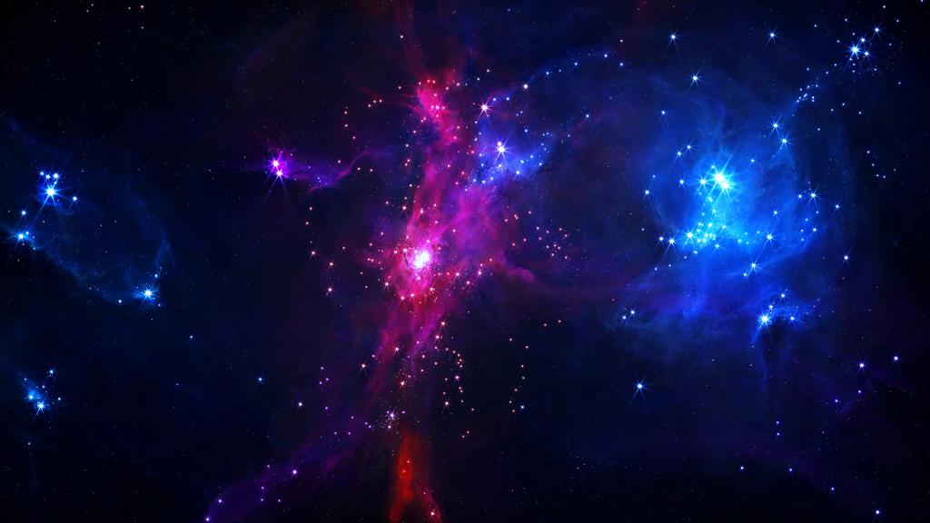 Светящийся звезды в галактике, обои космос 4к на телефон, 3840 на 2160 пикселей