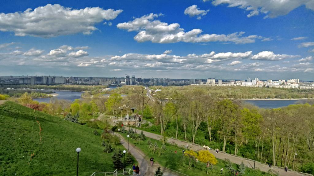 Город Киев весной, река Днепр, city wallpaper phone, 4160 на 2340 пикселей