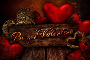 Будь моим Валентином, день Влюбленных