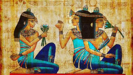 Египетский рисунок на папирусе, обои на телефон андроид живопись, искусство, арт