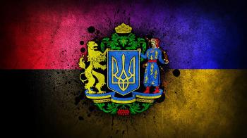 герб, Украина, Ukraine, флаг, арт, красиво