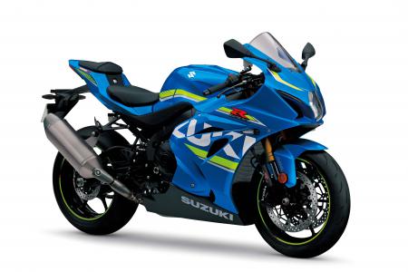 Синий гоночный мотоцикл Suzuki GSX-R1000, ultra hd 6k заставка