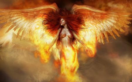 Ангел огня 3D, 3d заставки на пк бесплатно