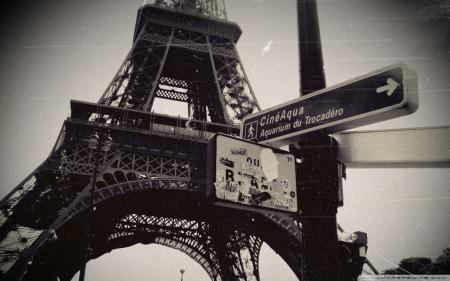 Эйфелева башня черно белое фото, Eiffel Tower